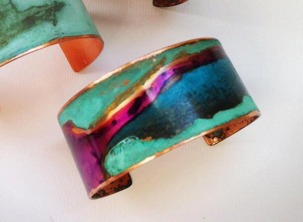 The Original Patina Cuff ~ Blue Patina 1.25