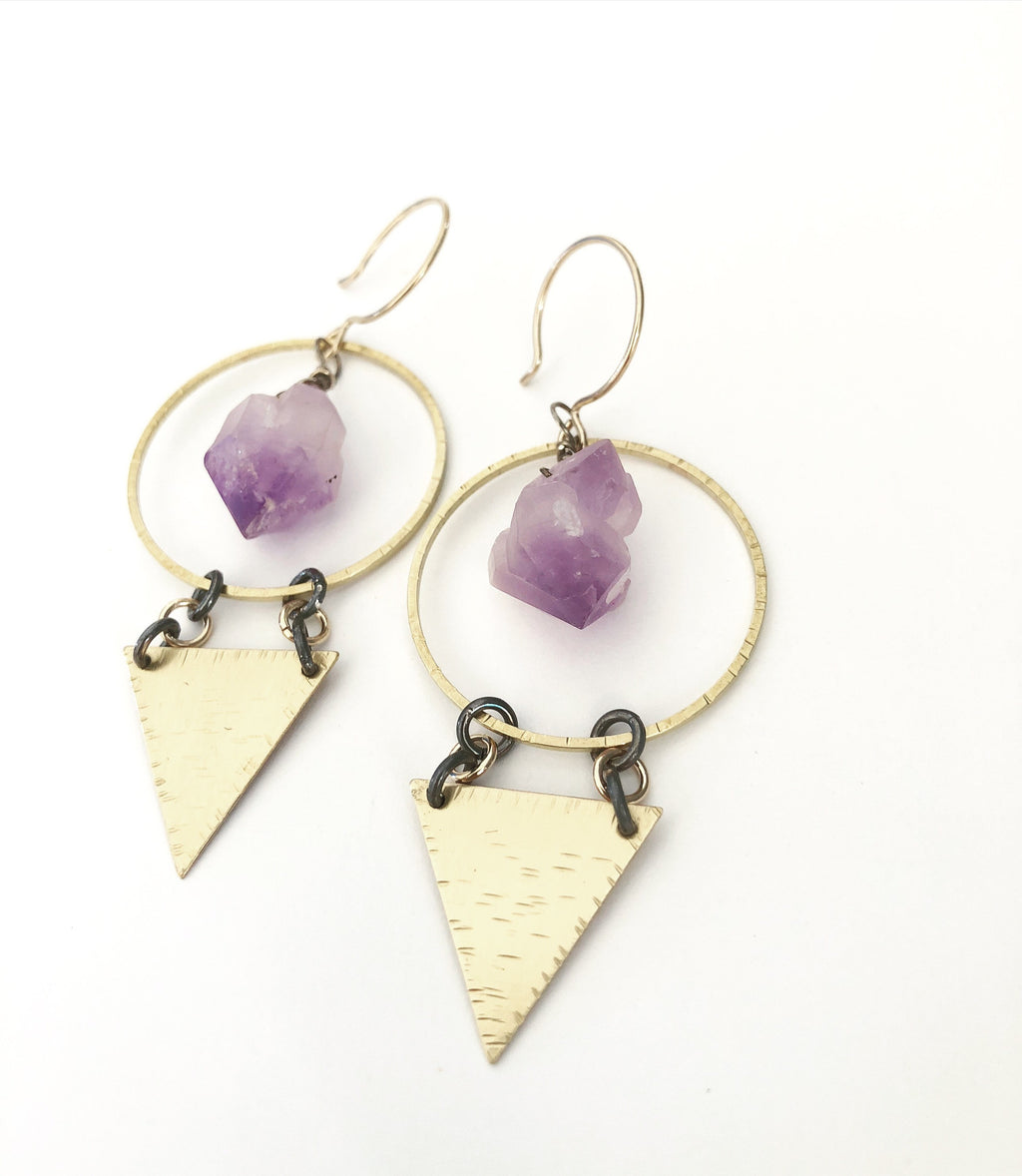 Tornado Alley Amethyst Earrings